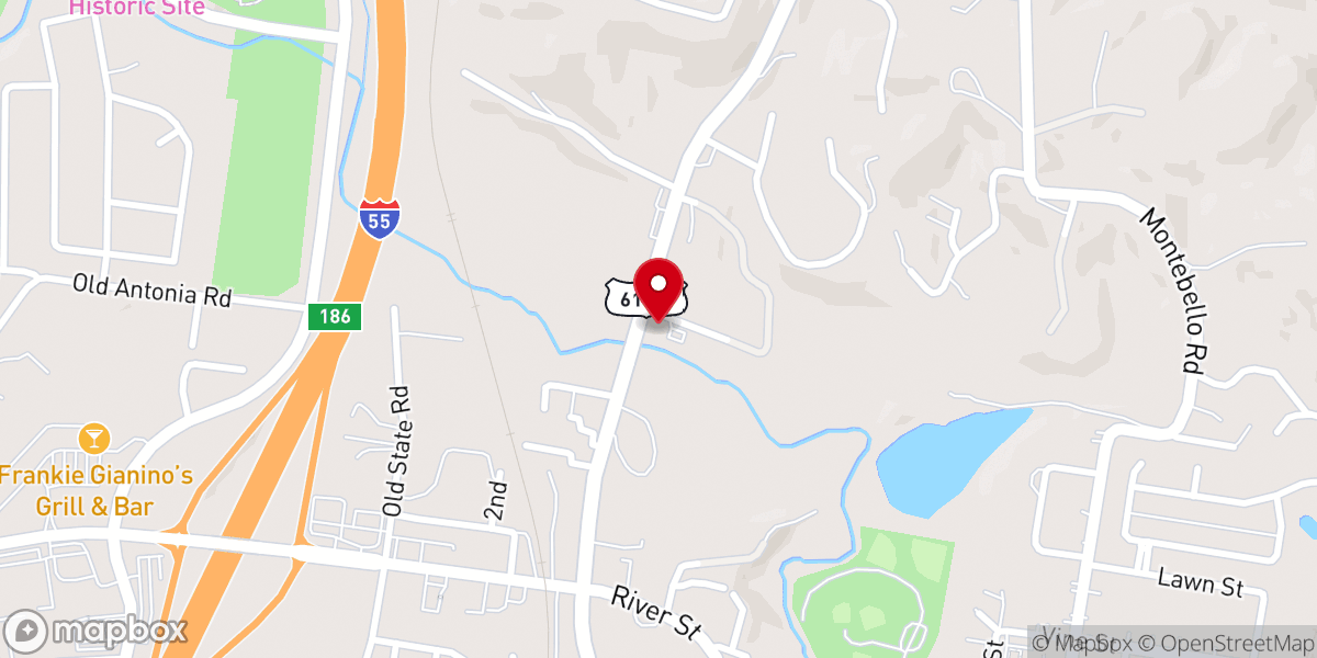 Map showing location of Bethesda General Baptist Church