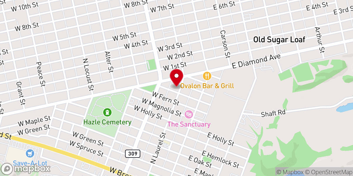 Map showing location of Iglesia Pentecostal casa de oracion