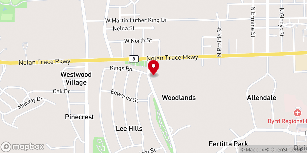 Map showing location of Polk Memorial Episcopal Church
