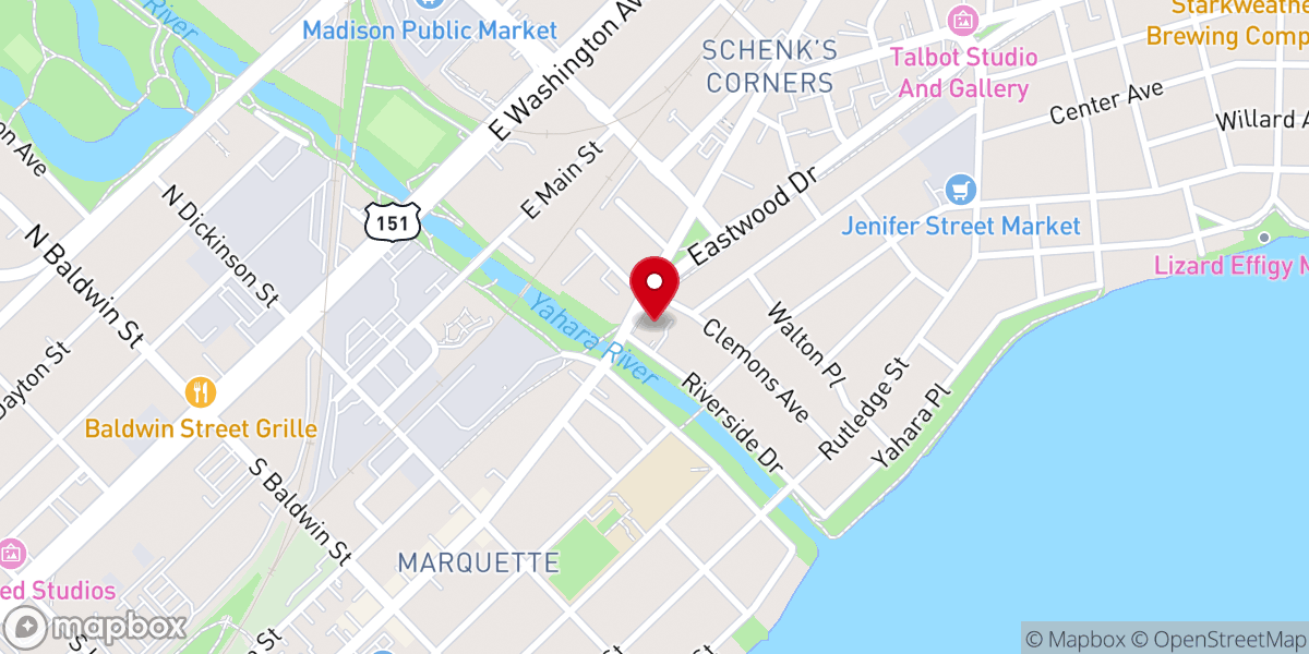 Map showing location of Bethel Evangelical Free Church