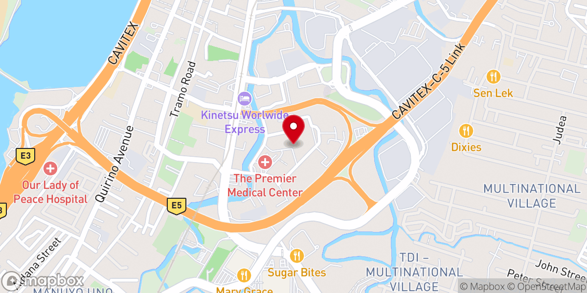 Map showing location of El Shaddai Shrine
