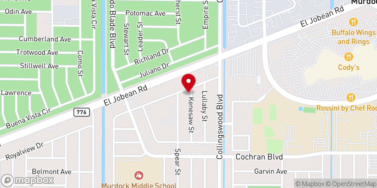 Map showing location of Jesus Loves You Ministry & Thrift Store
