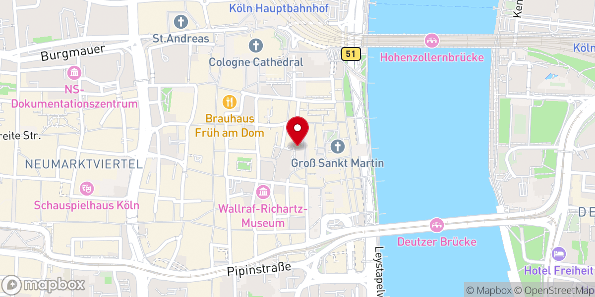 Map showing location of Alter Markt