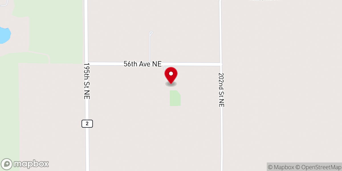 Map showing location of St John Lutheran Church