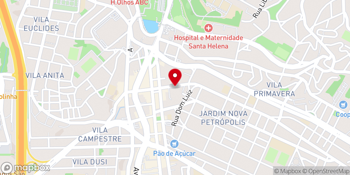 Map showing location of Igreja do Nazareno São Bernardo Central