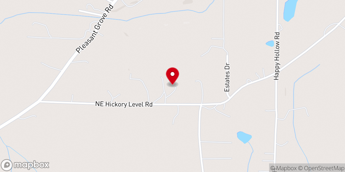 Map showing location of The Barn at Nalley Properties