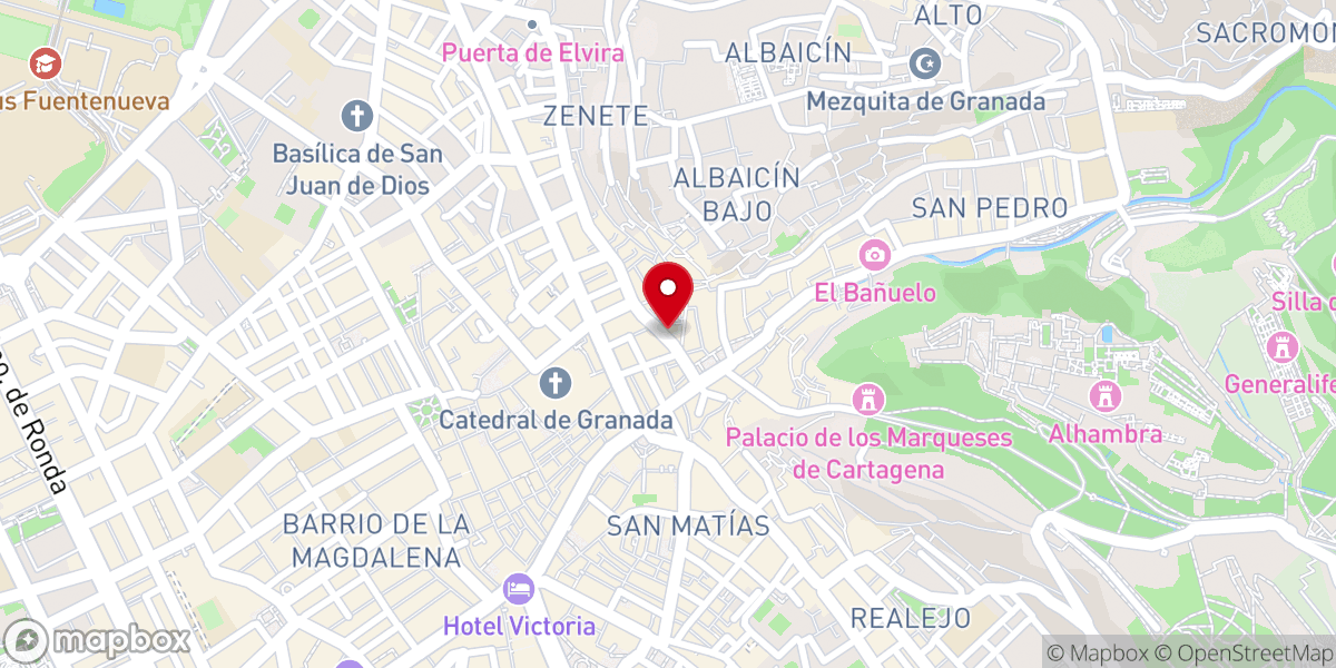 Map showing location of Iglesia de los Hospitálicos o Corpus Christi (Padres Agustinos Recoletos)