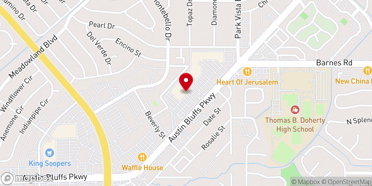 Map showing location of Discovery Church Colorado