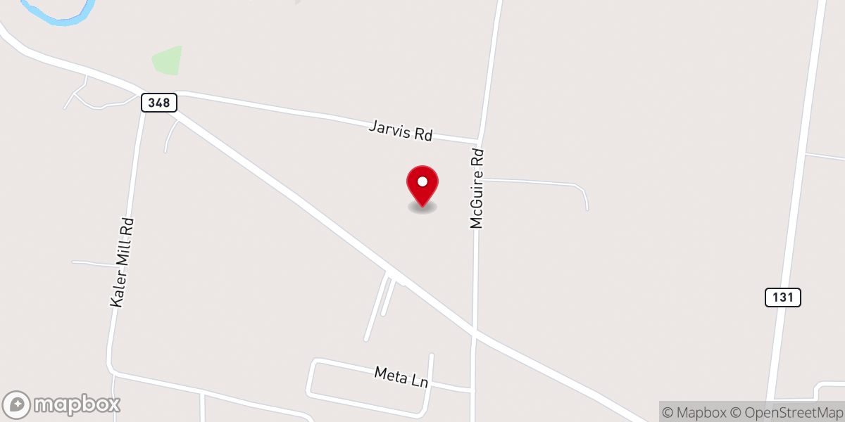Map showing location of Symsonia Baptist Church