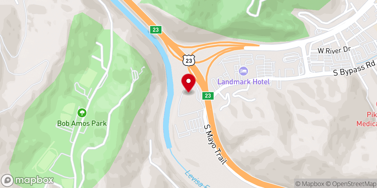 Map showing location of Pikeville Nursing & Rehab