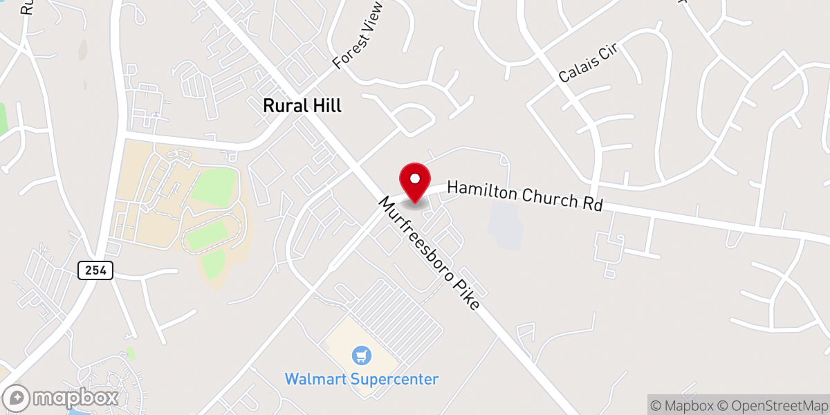 Map showing location of Hamilton United Methodist Church