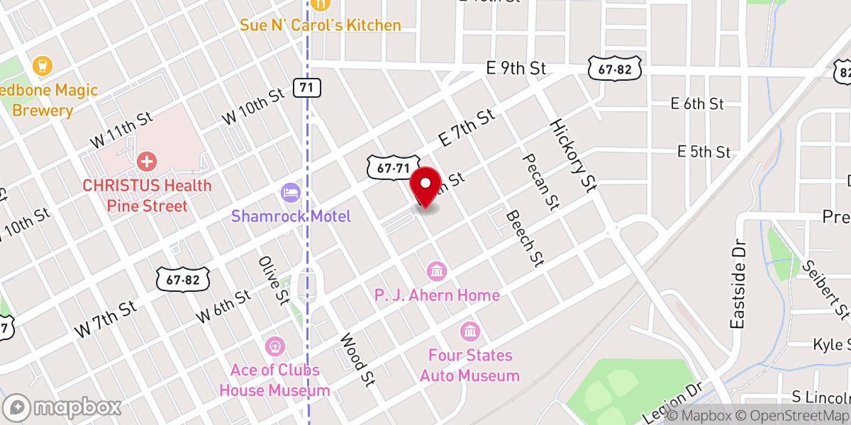 Map showing location of First United Methodist Church