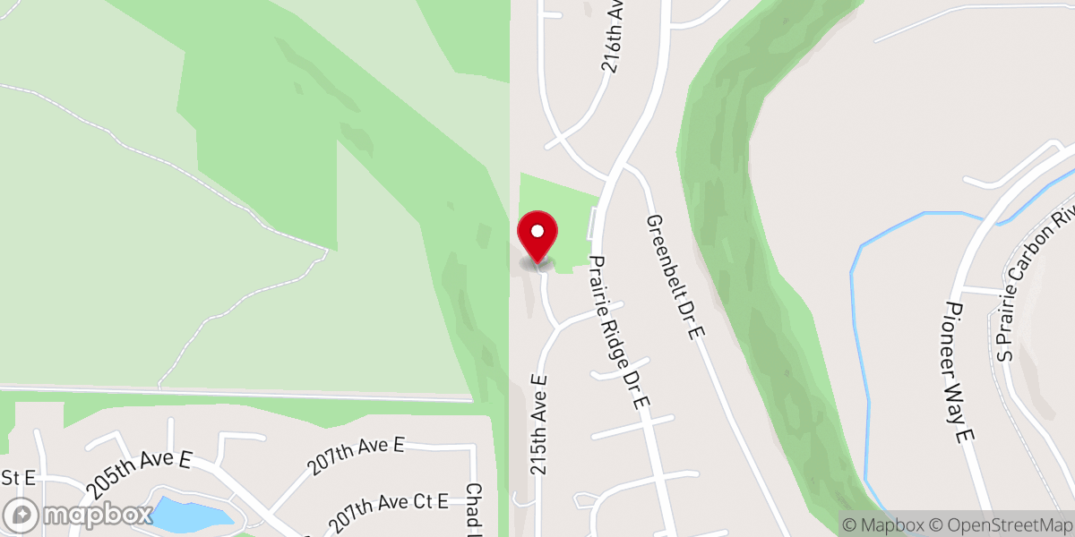 Map showing location of Bonney Lake Independent Baptist Church