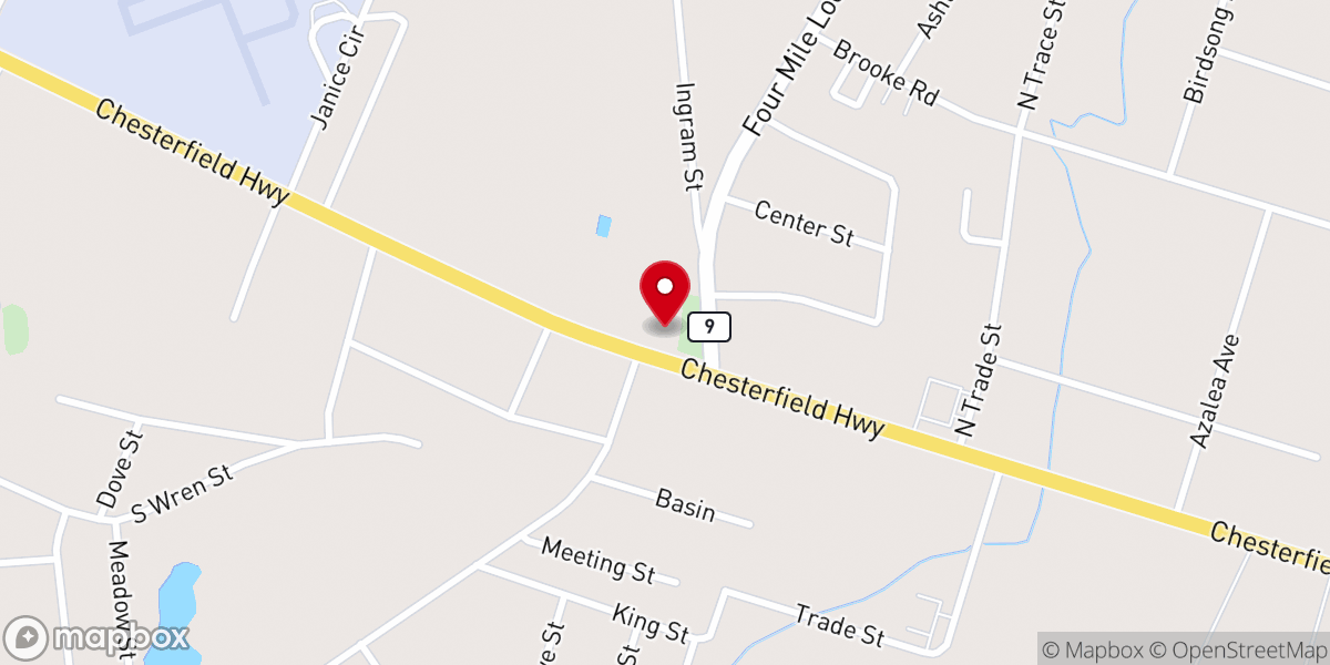 Map showing location of Pleasant Grove United Methodist Church
