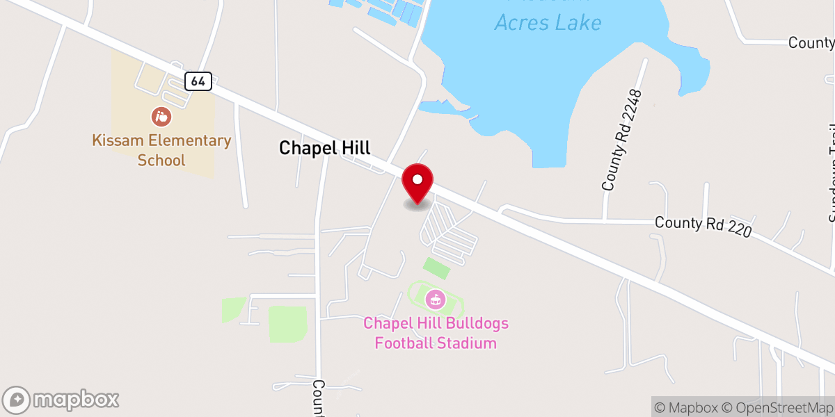 Map showing location of Chapel Hill High School