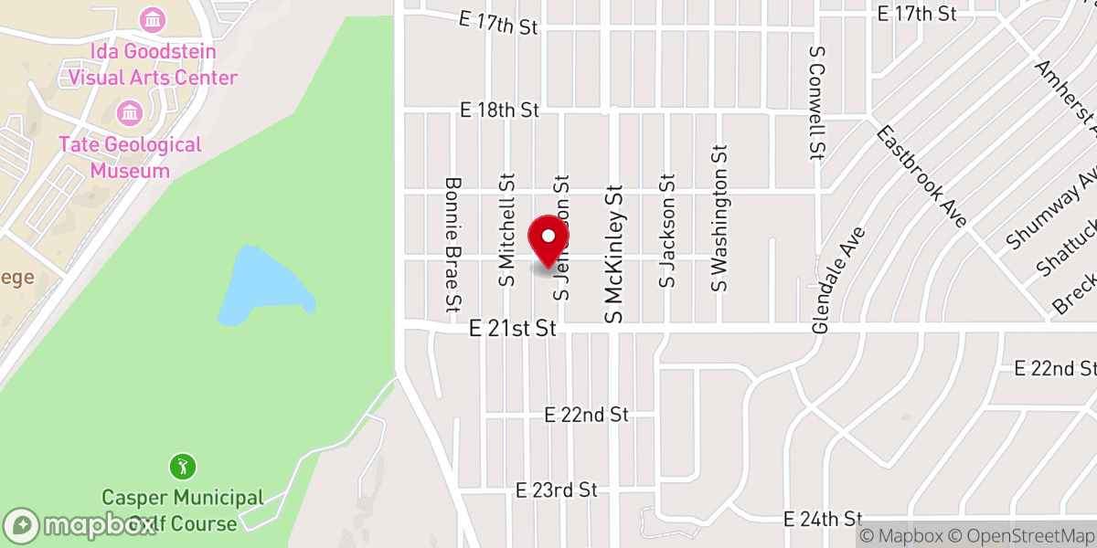 Map showing location of First Church of the Nazarene