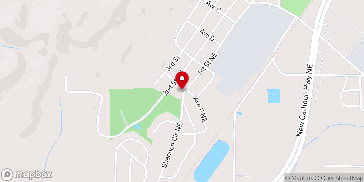 Map showing location of Shannon Methodist Church