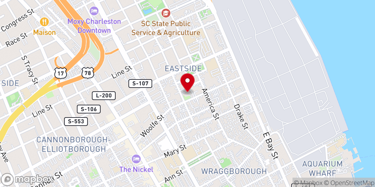 Map showing location of St. John's Chapel