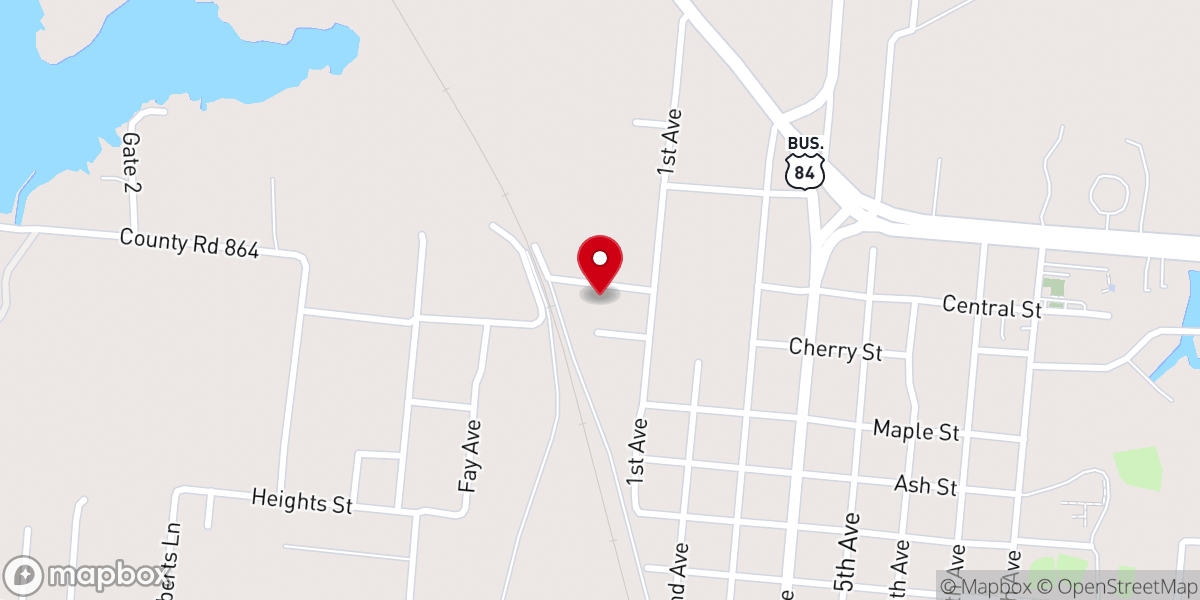 Map showing location of First Baptist Church North