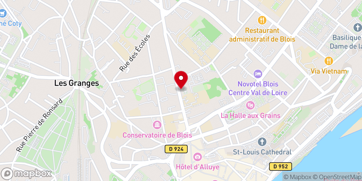 Map showing location of Association Diocesaine Blois
