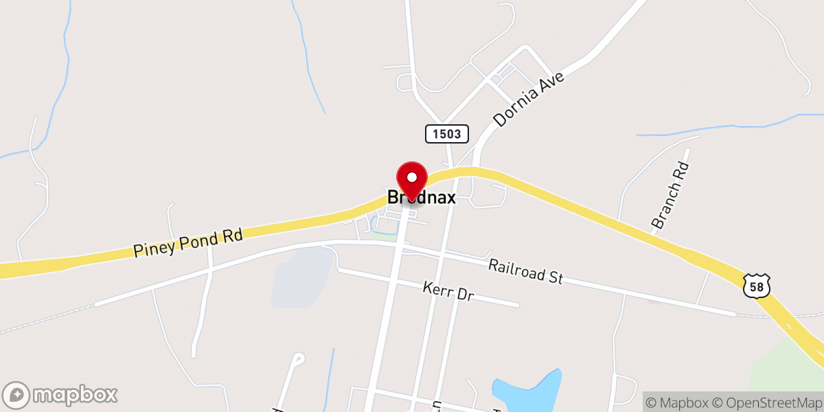 Map showing location of True Gospel Holiness Church