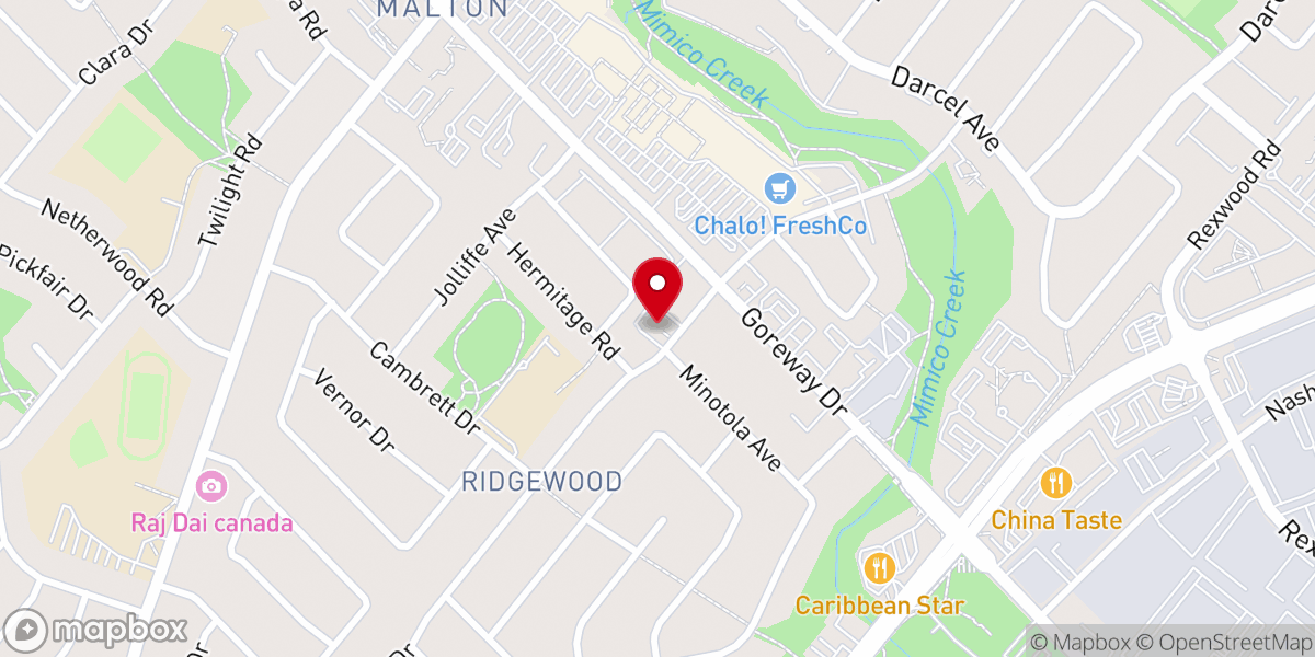 Map showing location of Malton Baptist Church
