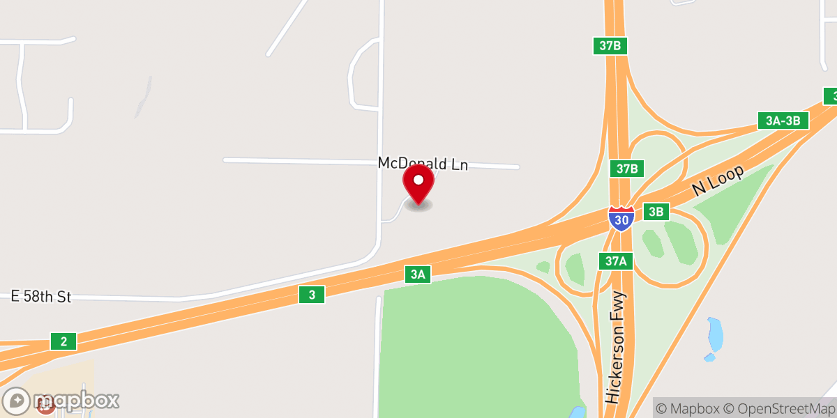 Map showing location of Northern Hills Baptist Church