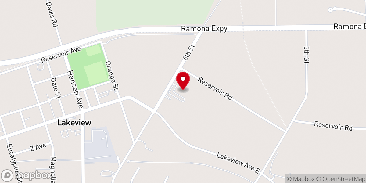 Map showing location of Calvary Chapel Nuevo