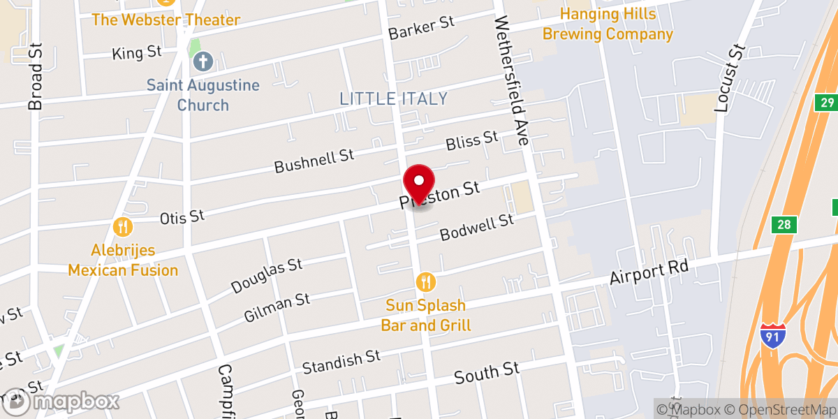 Map showing location of Southwest Church of Christ