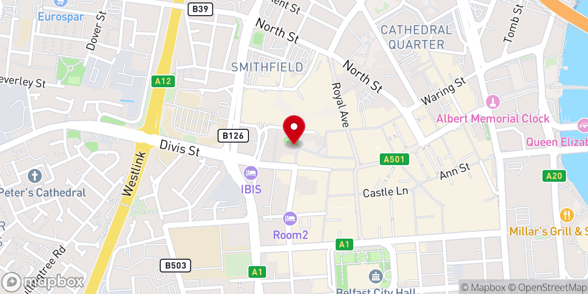 Map showing location of St Mary's Church