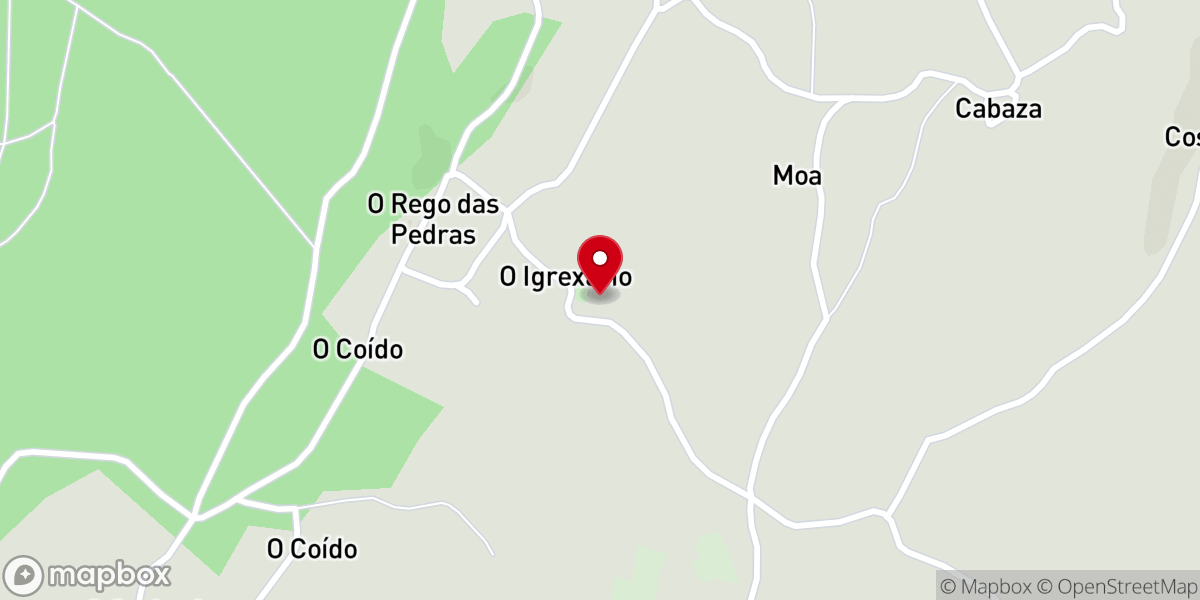 Map showing location of Iglesia de San Juan de Seivane de Vilarente