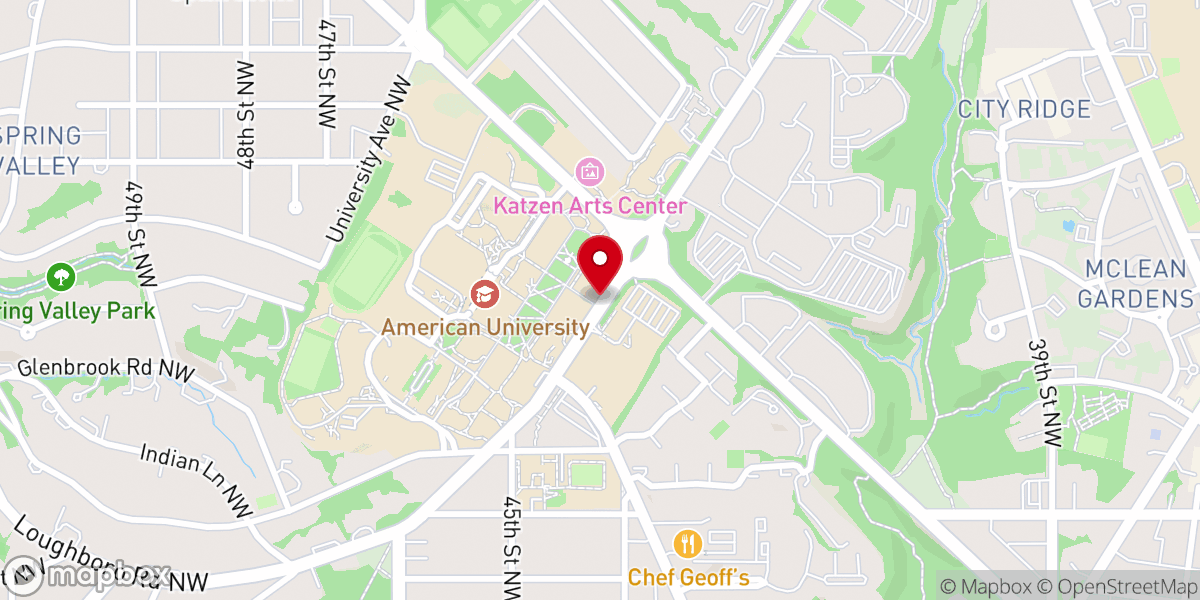 Map showing location of Nebraska Ave NW & Ward Circle NW