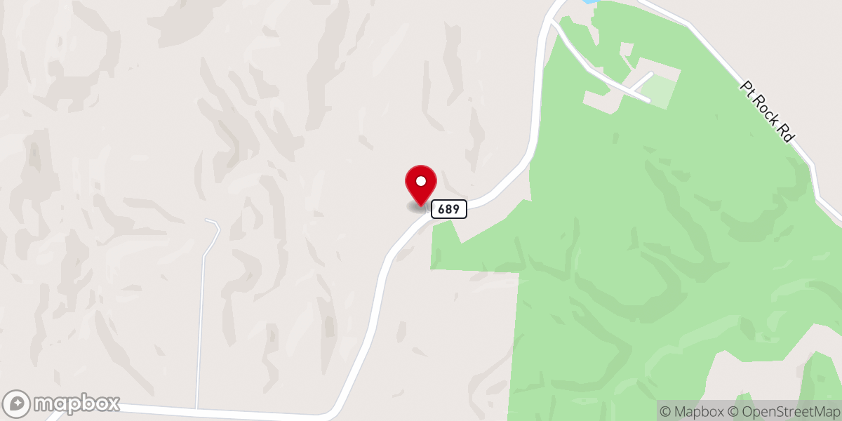 Map showing location of Point Rock Church