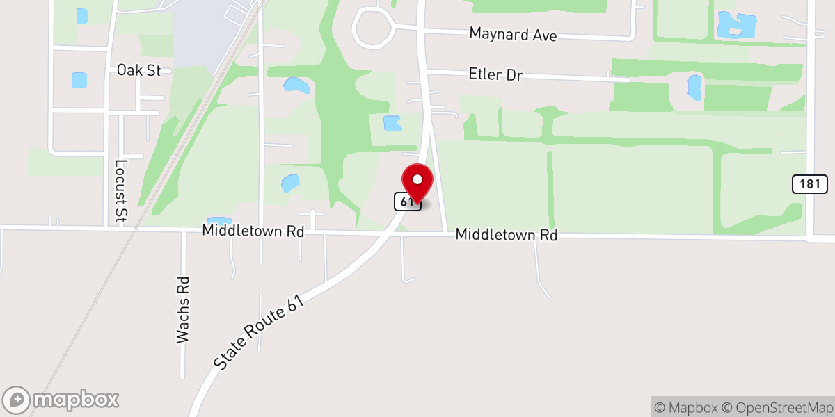 Map showing location of Crestline Church of Christ
