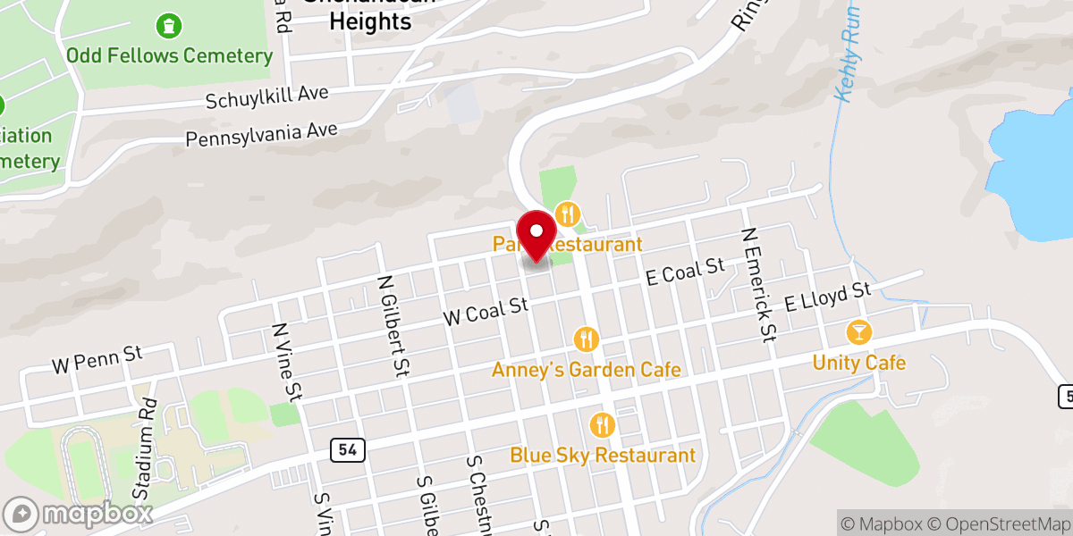 Map showing location of Saint Casimir Catholic Church