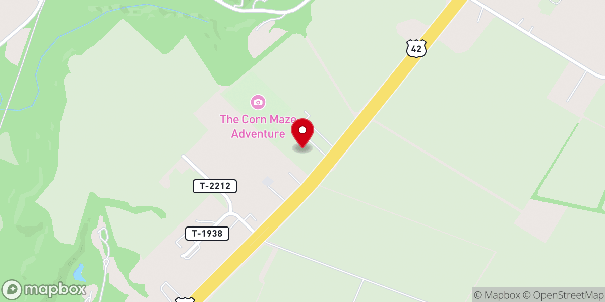 Map showing location of Weaver's Apple Country Farm & Market