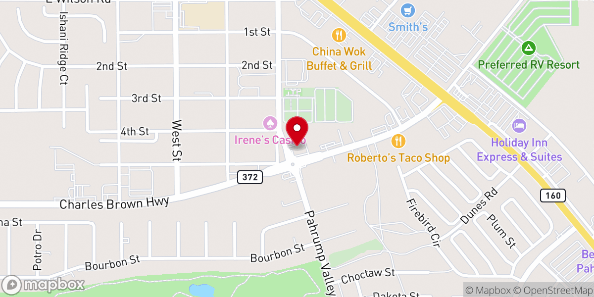 Map showing location of Pahrump Valley United Methodist Church - Food Distribution Center