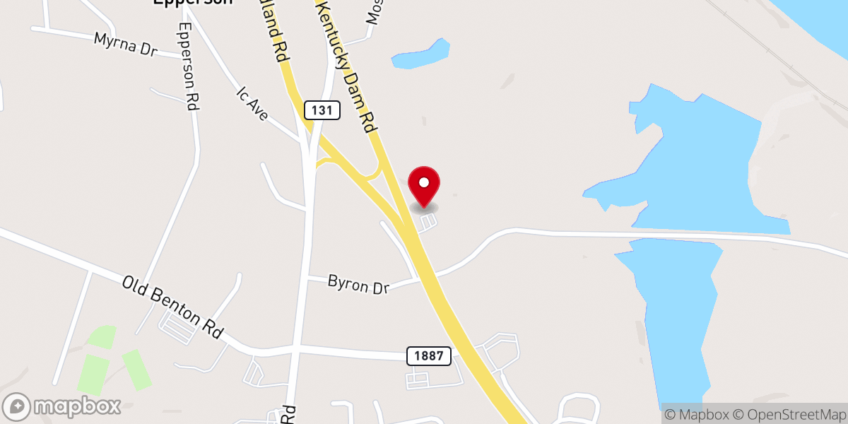 Map showing location of Reidland Christian Church