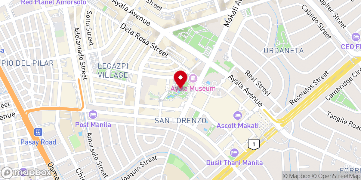 Map showing location of Sto. Nino de Paz Greenbelt Chapel