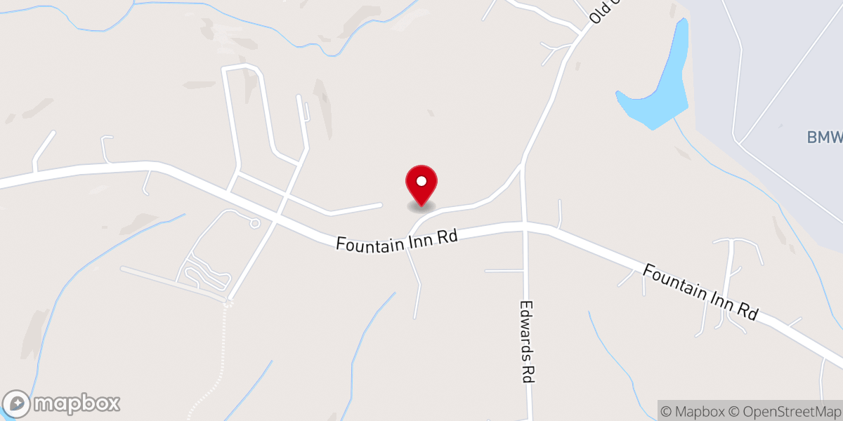 Map showing location of Lanford Grove Holiness Church