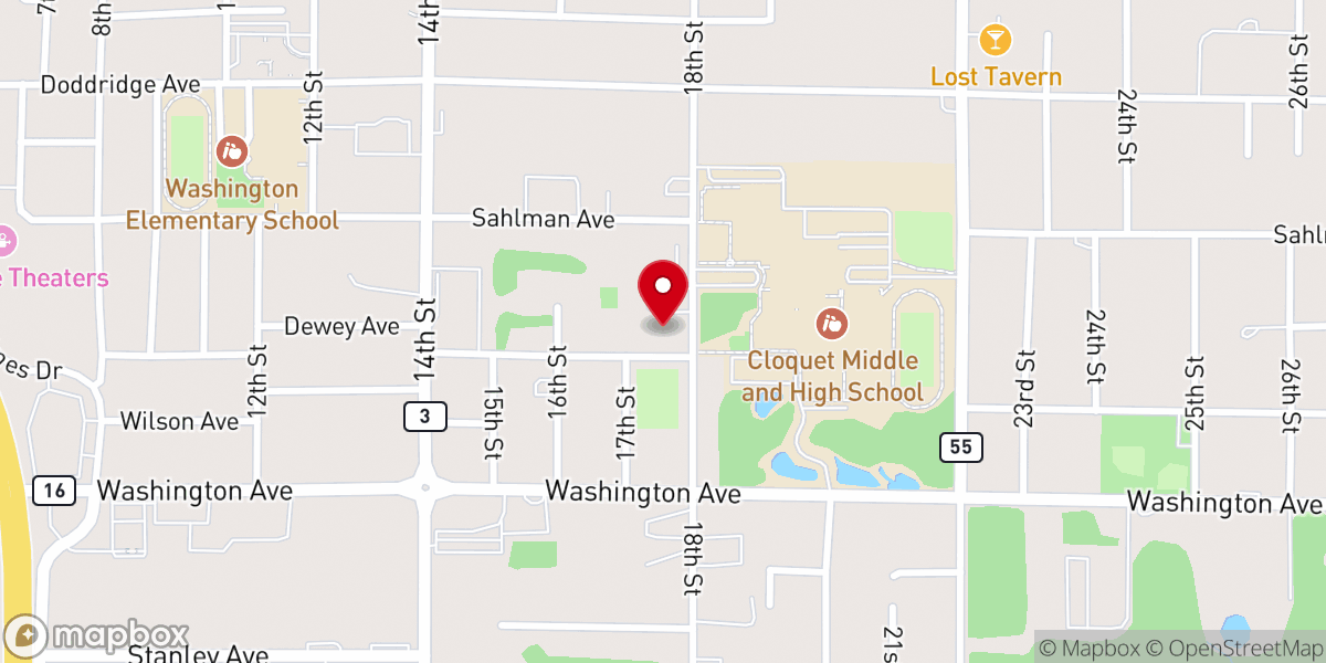 Map showing location of St Pauls Lutheran Church