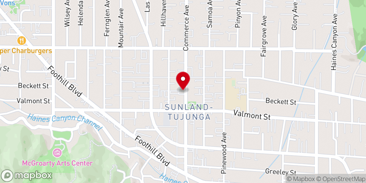Map showing location of Sunland-Tujunga Elks Lodge #2098