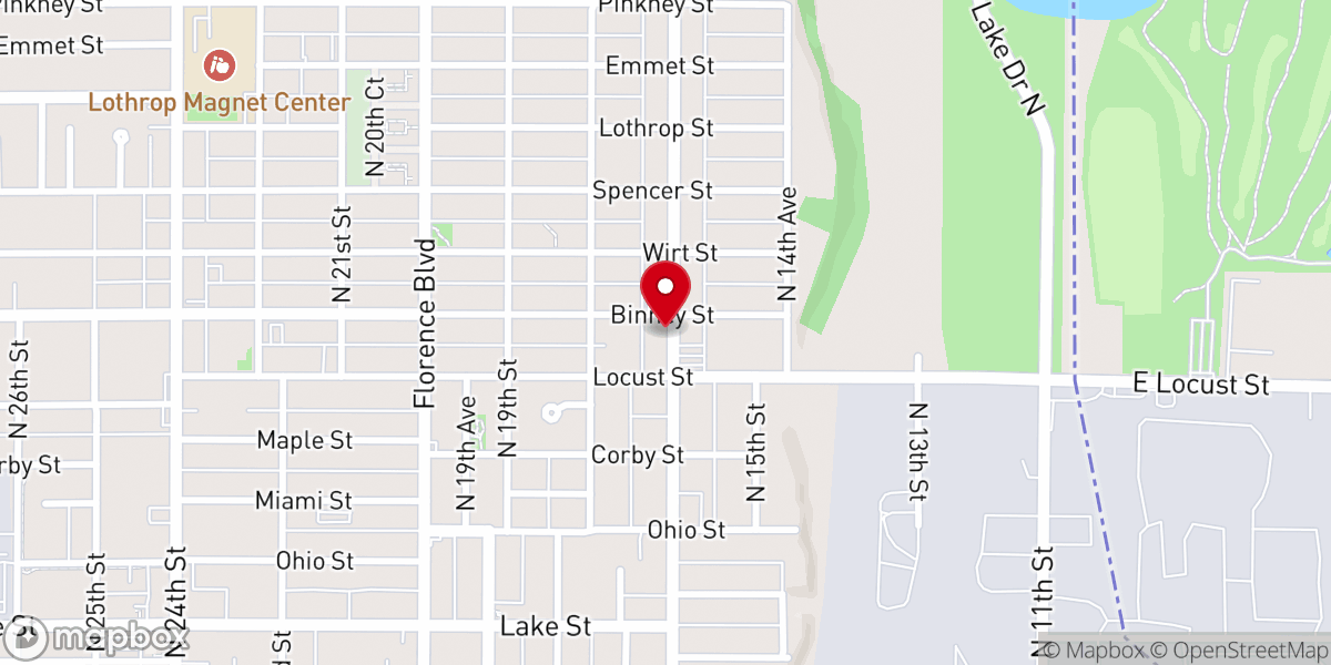 Map showing location of Mt Vernon Baptist Church Home