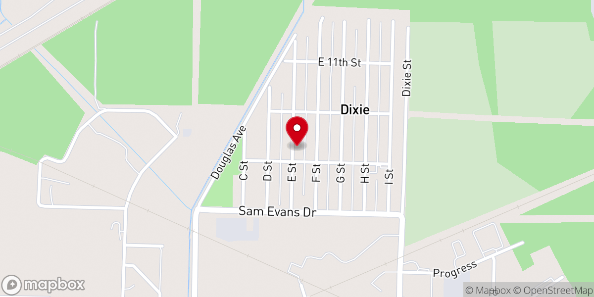 Map showing location of Saint Stephens Baptist Church
