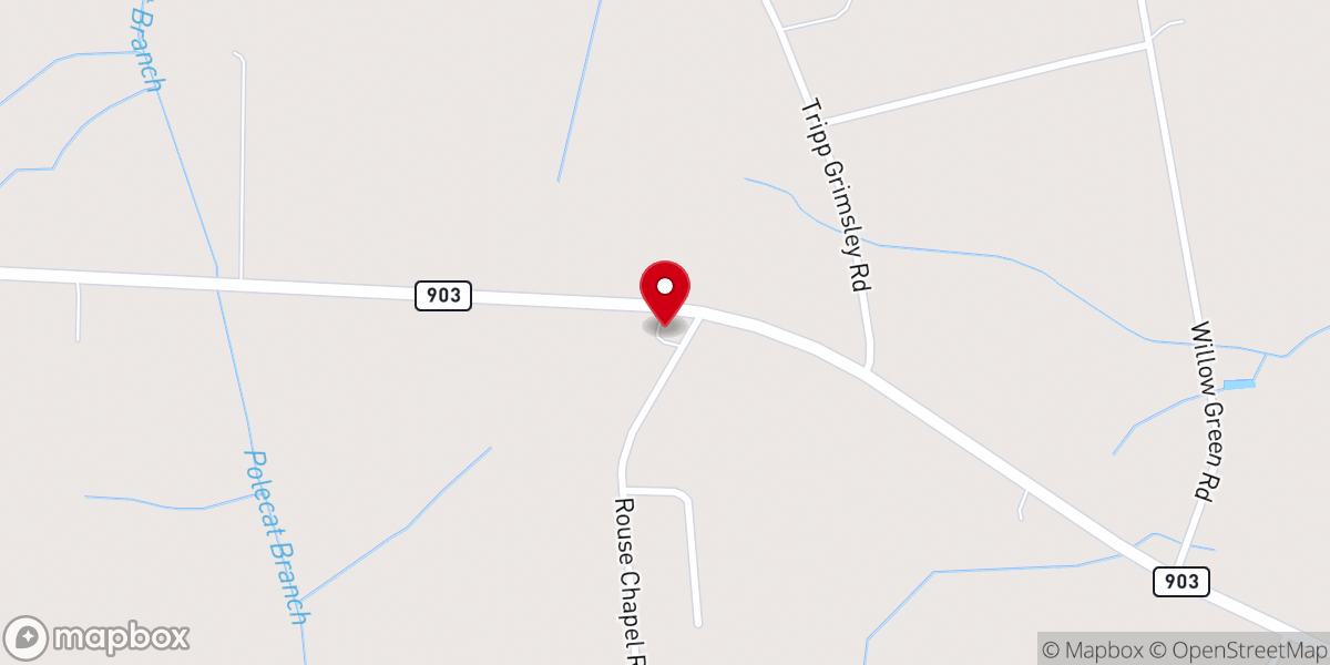 Map showing location of Rouse's Abundant Life Inc
