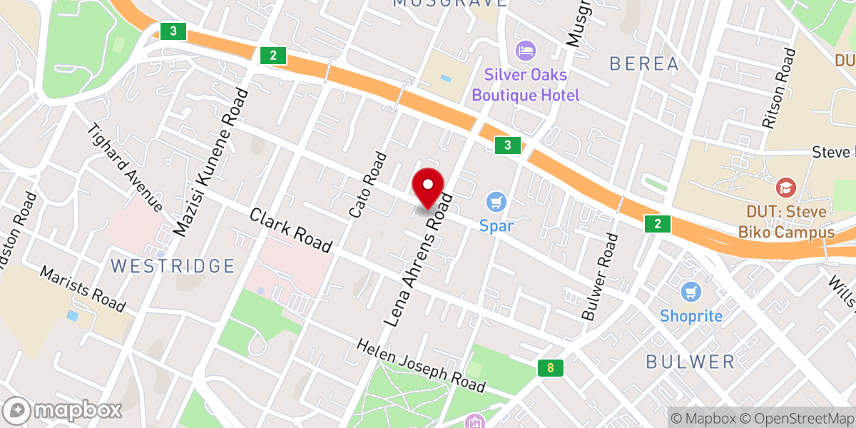 Map showing location of Manning Road Methodist Church