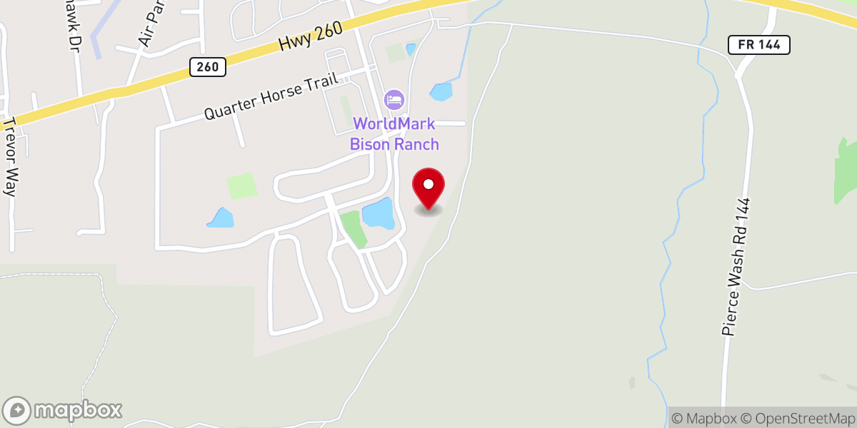Map showing location of Bison Ranch Retreat Center