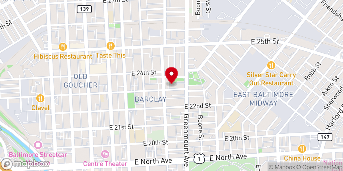 Map showing location of Saint Paul Freewill Baptist Church