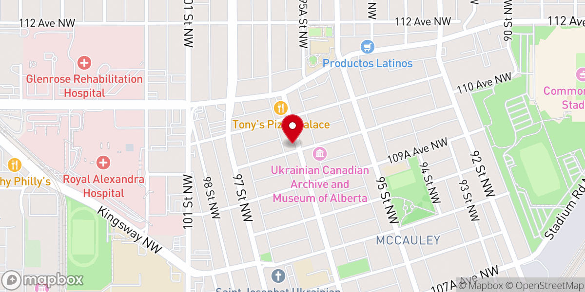 Map showing location of The Rock Lutheran Inner City Society