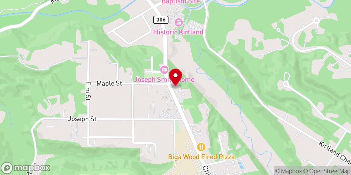 Map showing location of Kirtland Community of Christ
